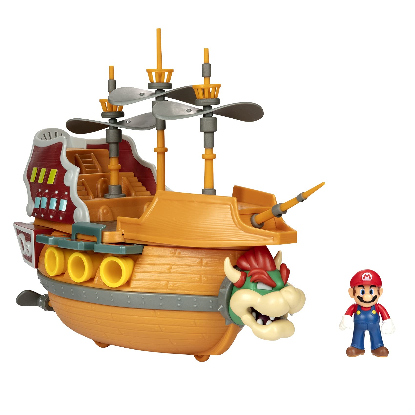 Super Mario Deluxe Bowser's Air Ship Playset w/ 2.5" Mario Action Figure $18 + Free Shipping w/ Prime or on $35+