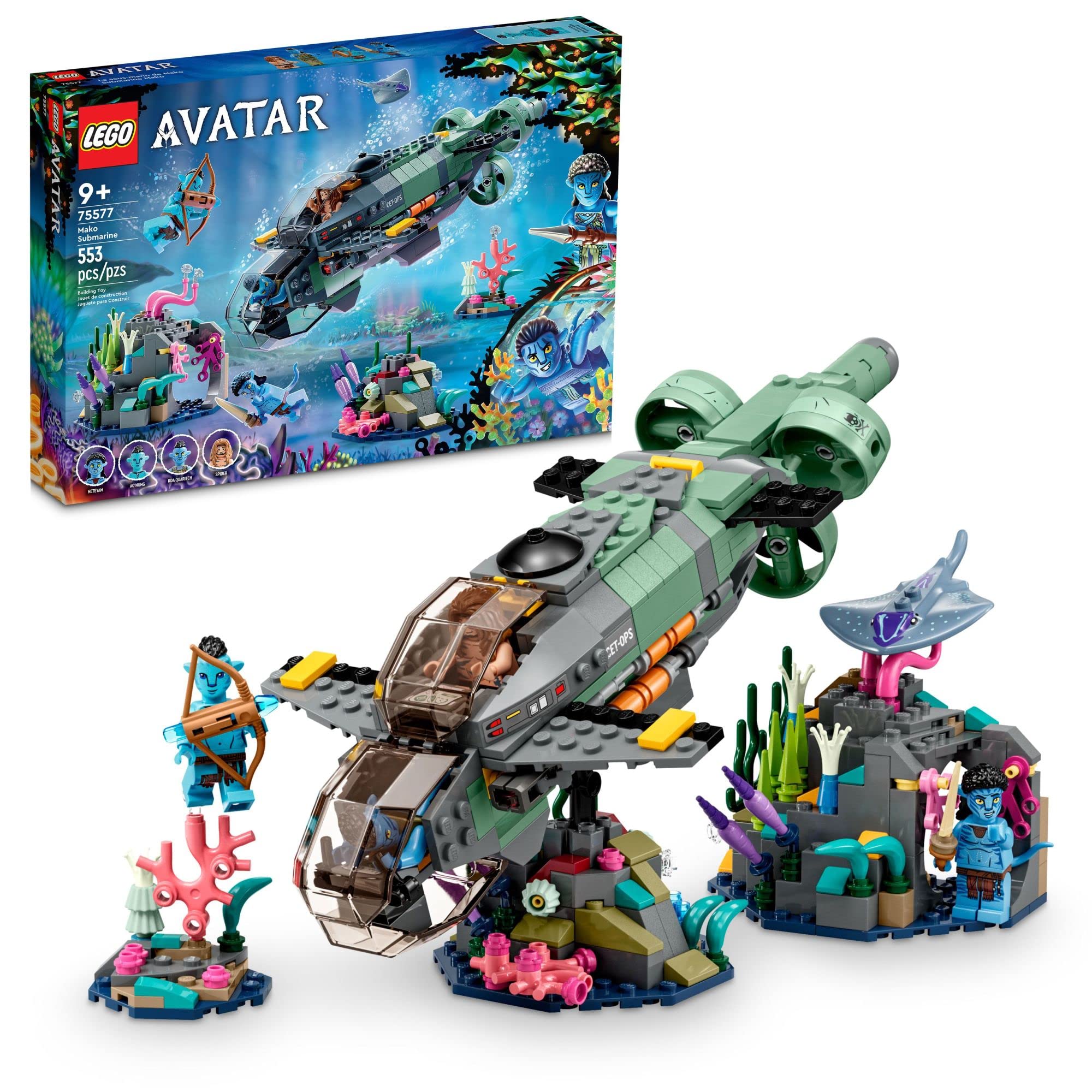553-Piece LEGO Avatar: The Way of Water Mako Submarine Set (75577) $30 + Free Shipping w/ Prime or on $35+