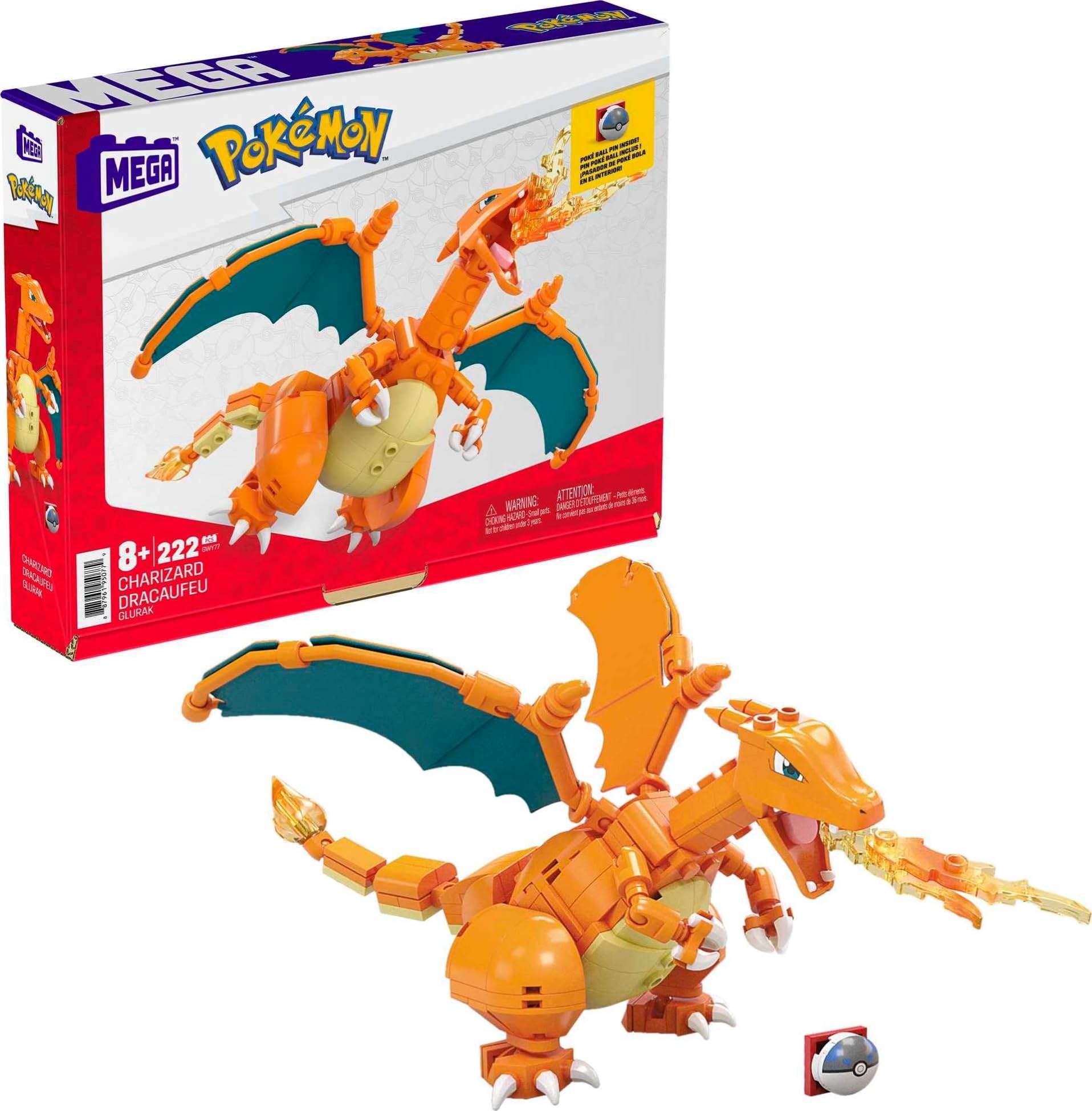 222-Piece Mega Pokemon 4" Charizard Action Figure Building Toy Set $8.63 + Free Shipping w/ Prime or on $35+