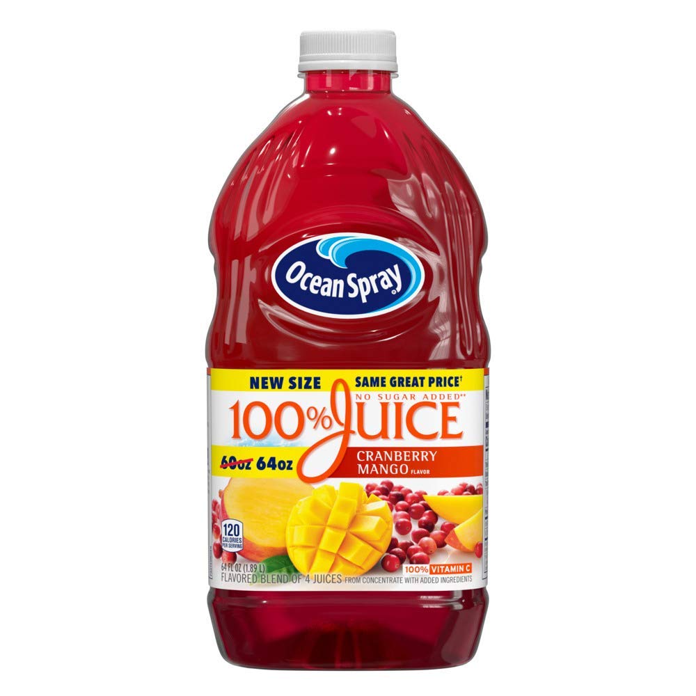 64-Oz Ocean Spray 100% Juice Cranberry Mango Bottle $2.38 w/S&S + Free Shipping w/ Prime or on $35+