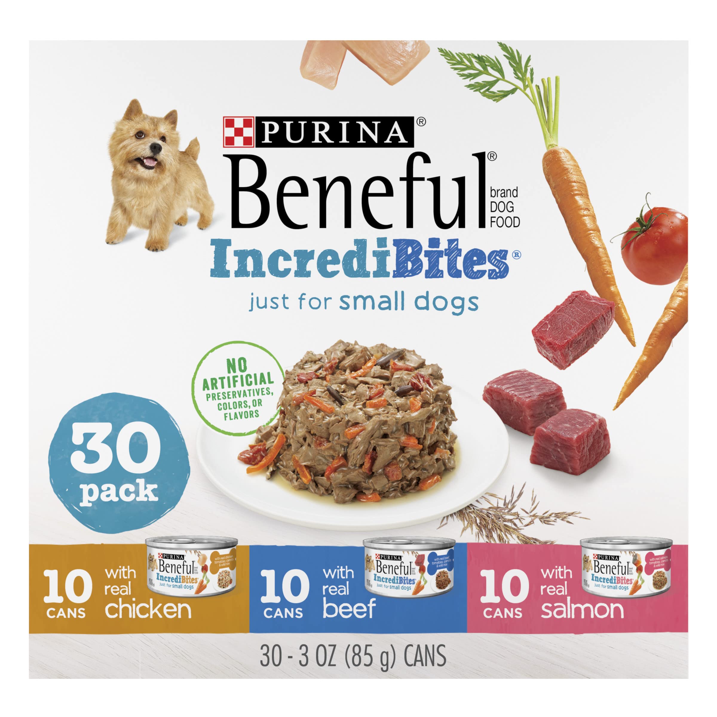 30-Pack 3-Oz Purina Beneful Small Breed Wet Dog Food (Variety Pack) $18.30 w/S&S + Free Shipping w/ Prime or on $35+
