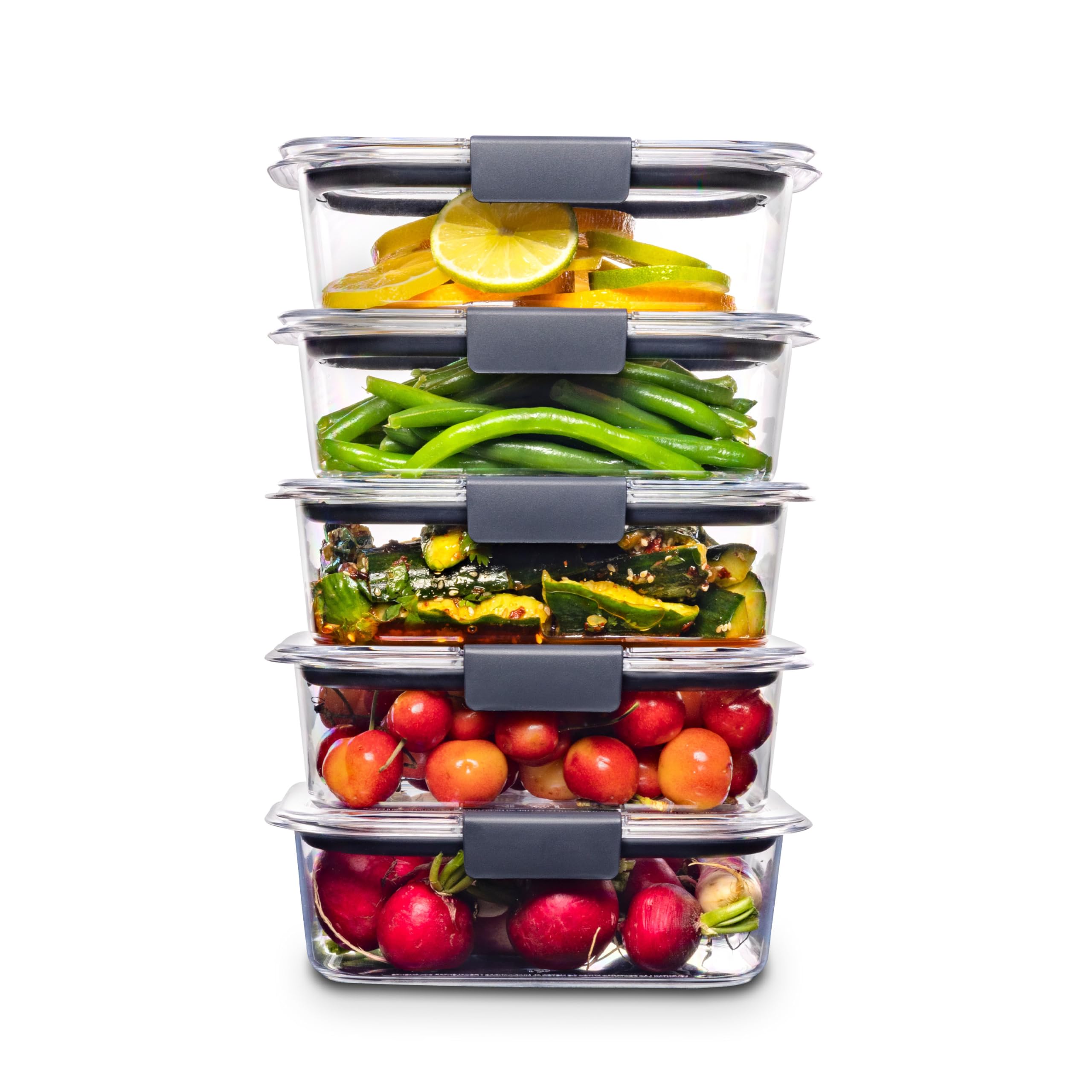 Rubbermaid Brilliance 5-Piece Medium Food Storage Container Set 2053295 -  The Home Depot