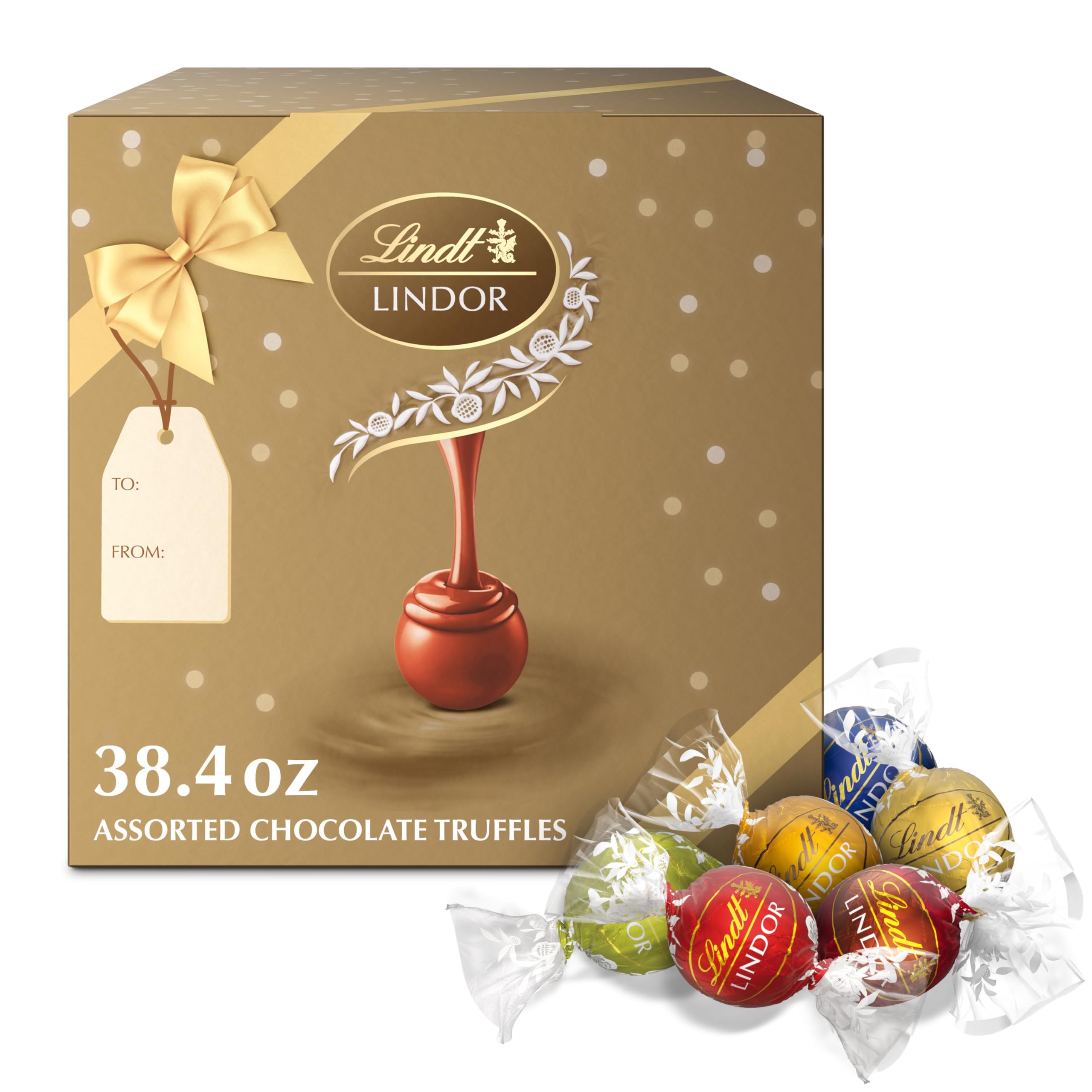 90 count 38 4 oz lindt lindor assorted chocolate truffles valentine s