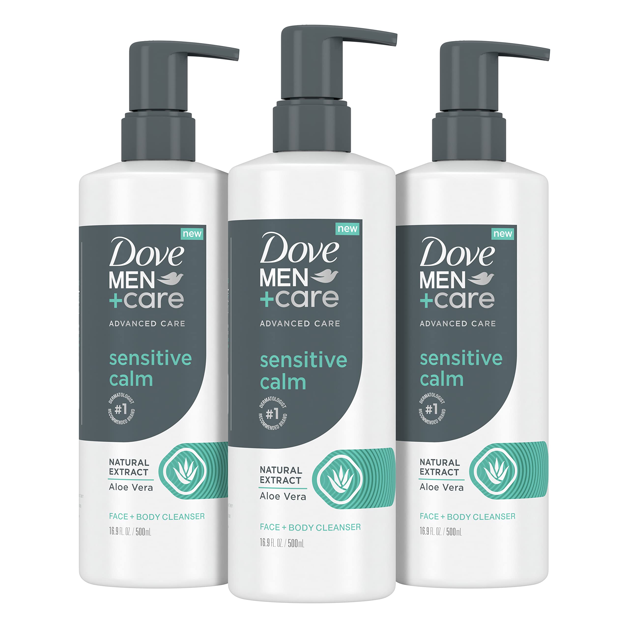 3-Count 16.9-Oz Dove MEN + CARE Advanced Care Face + Body Cleanser Wash (Sensitive Calm) $13.50 ($4.50 Ea) w/ S&S + Free Shipping w/ Prime or on $35+