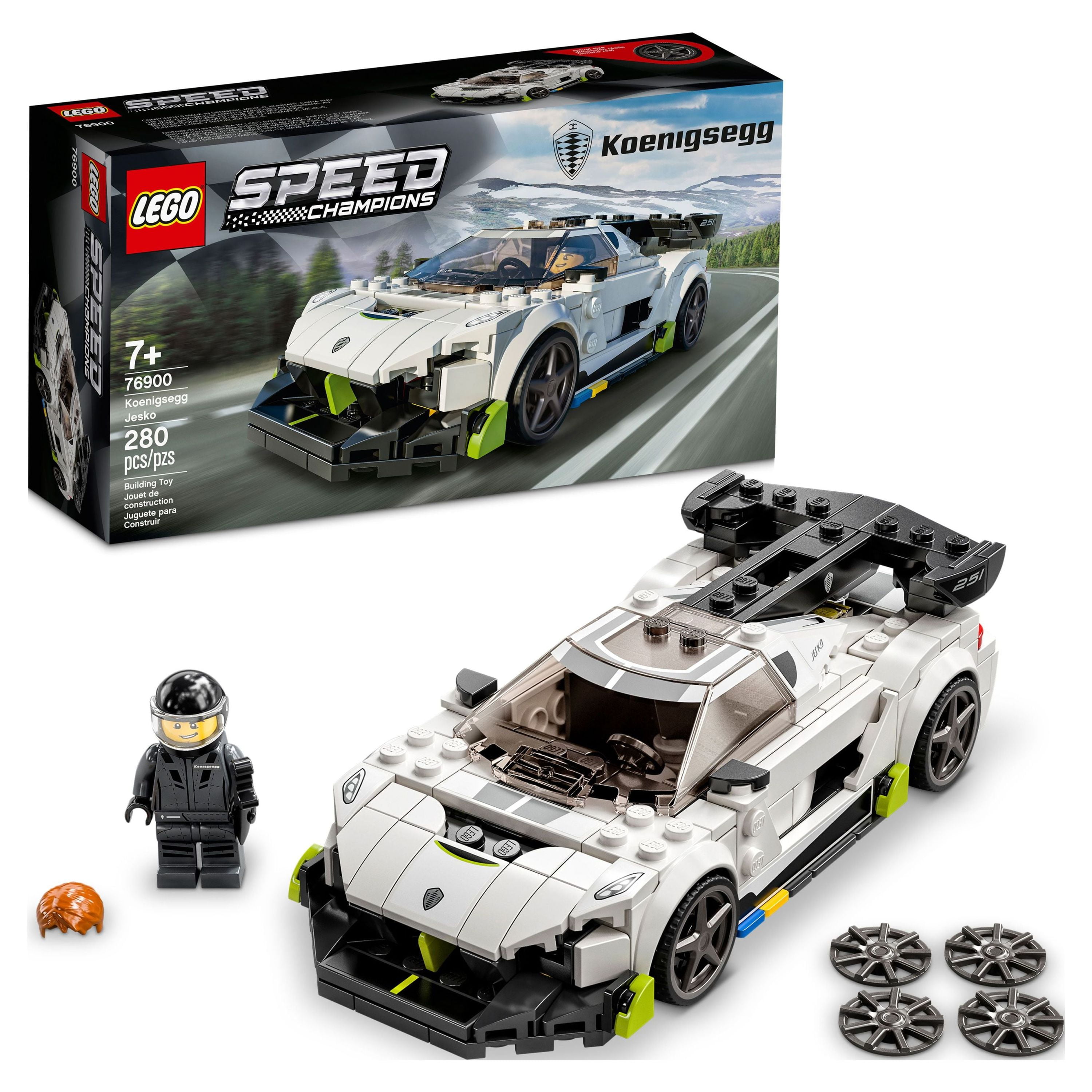 280-Piece LEGO Speed Champions Koenigsegg Jesko Racing Car Building Toy Set (White, 76900) $20 + Free S&H w/ Walmart+ or $35+