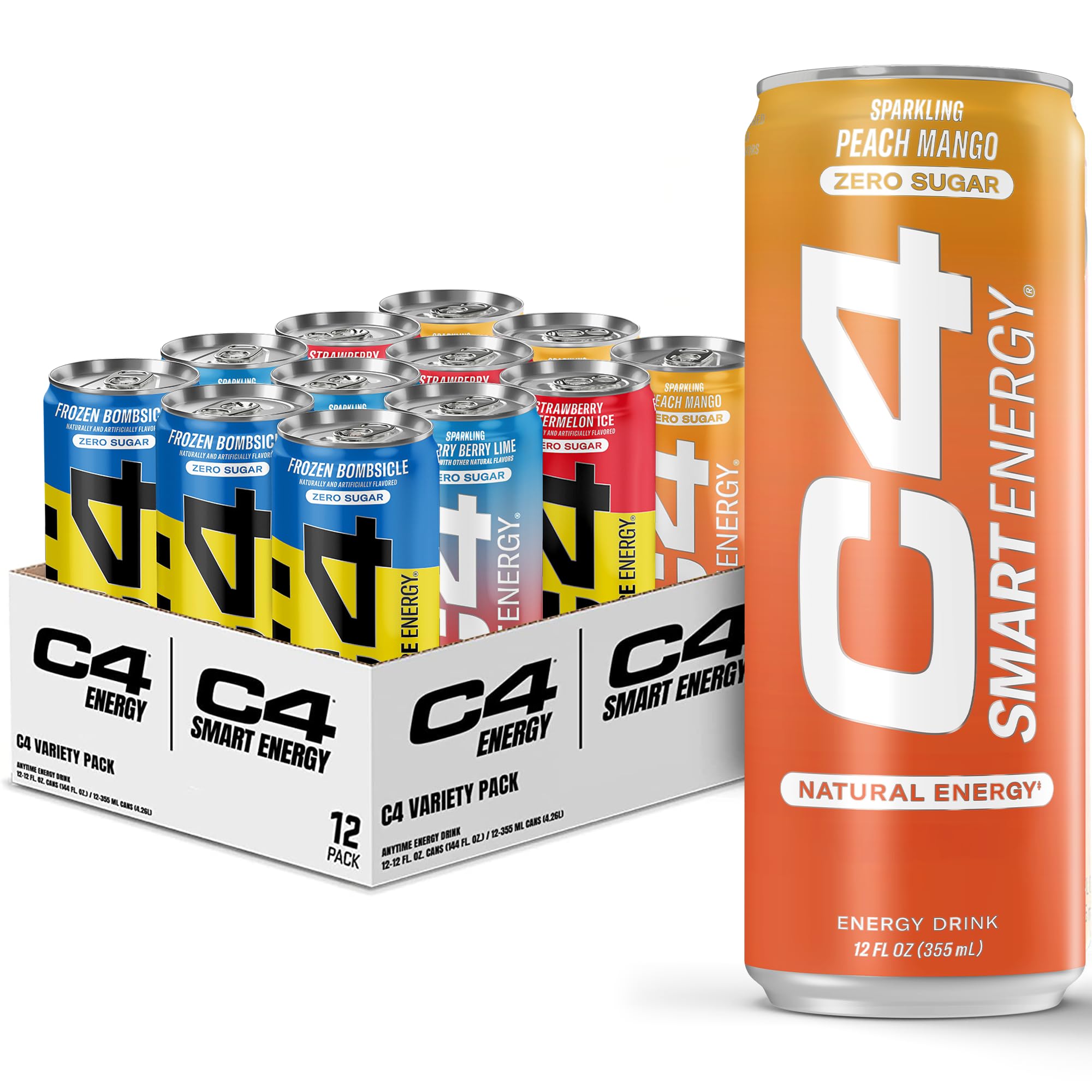 12-Count 12-Oz Cellucor C4 Sugar Free Smart Energy Drinks (Brain & Body Variety Pack) $15.75 ($1.31 Ea) w/ S&S+ Free Shipping w/ Prime or on $35+
