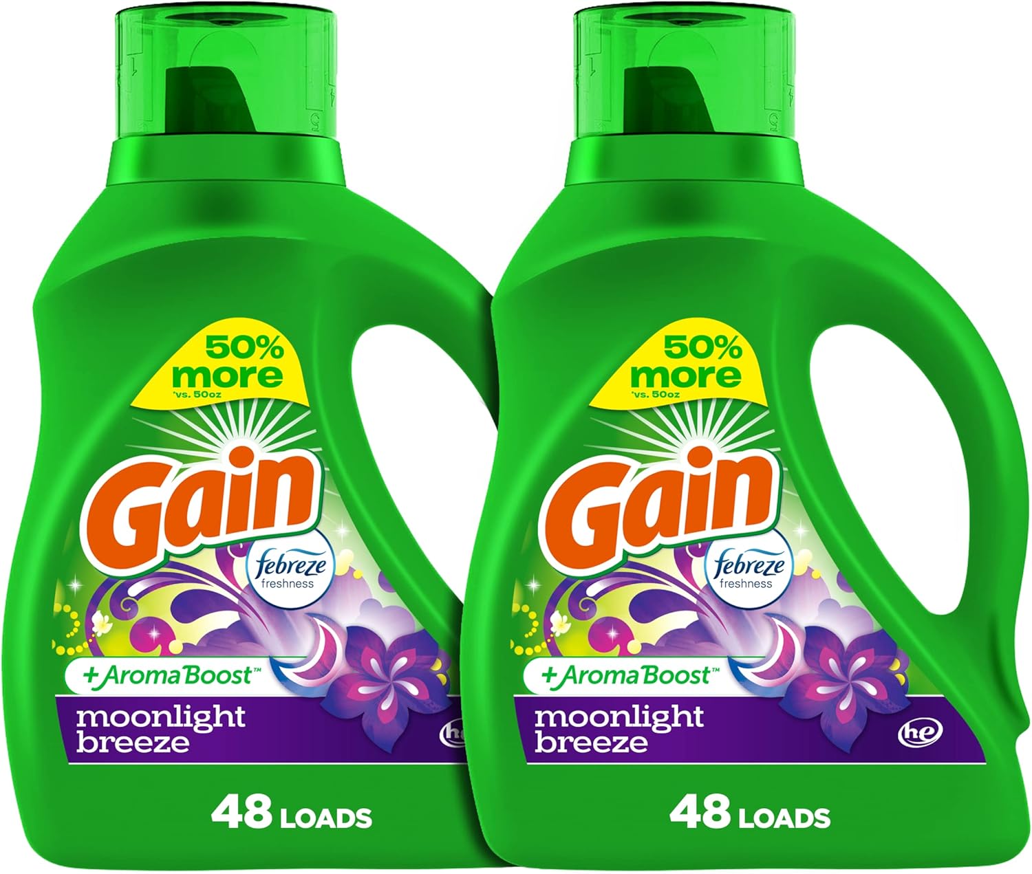 2-Count 65-Oz Gain + Aroma Boost Liquid Laundry Detergent (Moonlight Breeze) $11.02 ($5.51 EA) w/ S&S + Free Shipping w/ Prime or on $35+