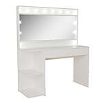 56&quot; x 47&quot; Ember Interiors Emery Modern Painted Vanity Table W/ LED Lights (White) $187 + Free Shipping