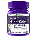 24-Count Vicks ZzzQuil Pure Zzzs Melatonin w/ Chamomile &amp; Lavender Gummies (Wildberry Vanilla) $3.88 + Free Shipping w/ Prime or on $25+