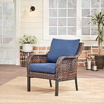 Mainstays Tuscany Ridge Wicker Outdoor Chair (Blue) $80 + Free Shipping