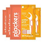 4-Pack 36-Count Plackers Orthopick Floss Picks Designed for Braces, Fold-Out FlipPick w/ Tuffloss $6.30 (.04c Ea) w/S&amp;S + Free Shipping w/ Prime or on $35+