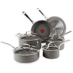 10-Piece T-fal Excellence Reserve Ceramic Nonstick, Induction, Broiler Safe Cookware Set Pots &amp; Pans (Gray) $150 + Free Shipping
