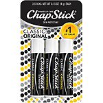 3-Count 0.15-Oz ChapStick Lip Balm: Classic Original or Cherry $2.95 &amp; More w/ Subscribe &amp; Save