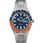38mm Q Timex Men's Watch w/ Stainless Steel Bracelet (Blue/Orange) $75.20 + Free Shipping