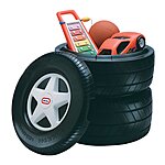 20&quot; Little Tikes Kids Classic Racing Tire Toy Chest / Laundry Basket $37 + Free Shipping