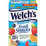 40-Count Welch's Fruit Snacks (Mixed Fruit) $6.35 (.16c Ea) w/ S&amp;S + Free Shipping w/ Prime or on $35+