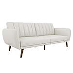 Novogratz Brittany Futon Sofa Bed and Couch Sleeper (Cool Gray Linen) $151 &amp; More + Free Shipping