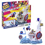 Marvel Stunt Squad Tower Smash Playset w/ 1.5&quot; Captain America &amp; Thanos Super Hero Action Figures $4.45 + Free Shipping w/ Prime or on $35+