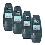 4-Pack 1.7-Oz Dove Men+Care Clean Comfort Roll on Deodorant (Aluminum Free) $4.75 w/ Subscribe &amp; Save