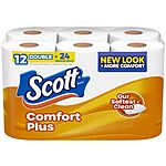12-Count Scott ComfortPlus 1-Ply Double Roll Toilet Paper $4.80 w/ Subscribe &amp; Save