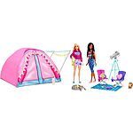 20-Piece Barbie Let's Go Camping Playset w/ 11.5&quot; Dolls &amp; Accessories $19.34 + Free Shipping w/ Prime or on $35+
