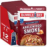 12-Pack 2.5-Oz Bumble Bee Wild Caught Tuna Pouches (Applewood Smoke) $9 w/ S&amp;S + Free Shipping w/ Prime or on orders over $35