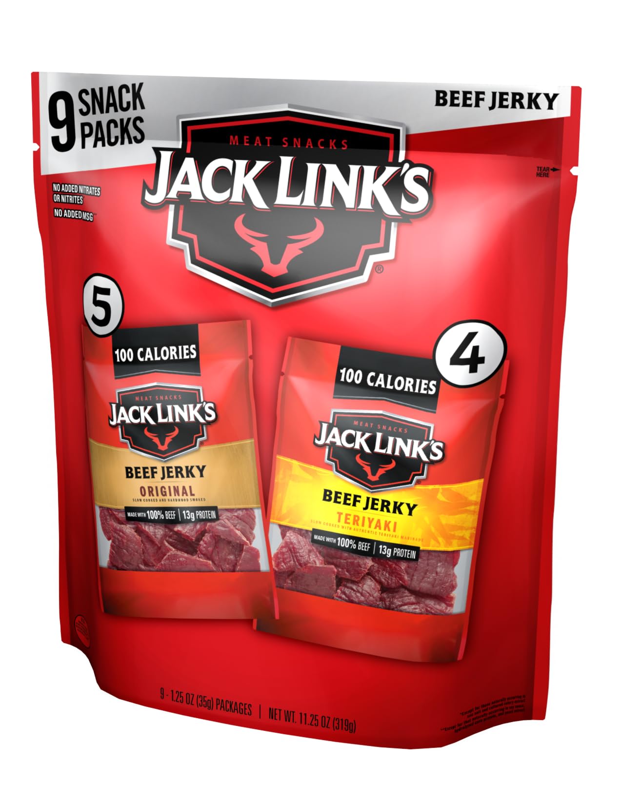 9-Count 1.25-Oz Jack Link's Beef Jerky Variety Pack On the Go Snacks (Original & Teriyaki) $10.20 ($1.14 Ea) w/ S&S + Free Shipping w/ Prime or on $35+