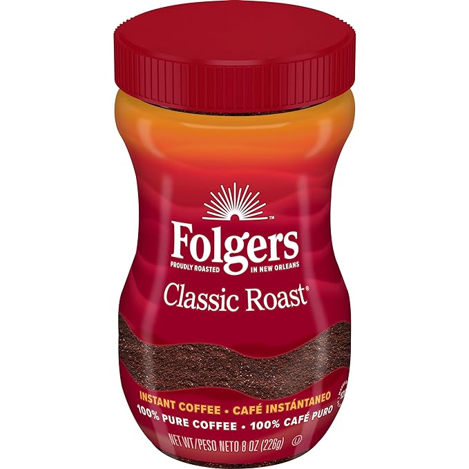 8-Oz Folgers Classic Roast Instant Coffee Crystals $4.49 w/ S&S + Free Shipping w/ Prime or on $35+