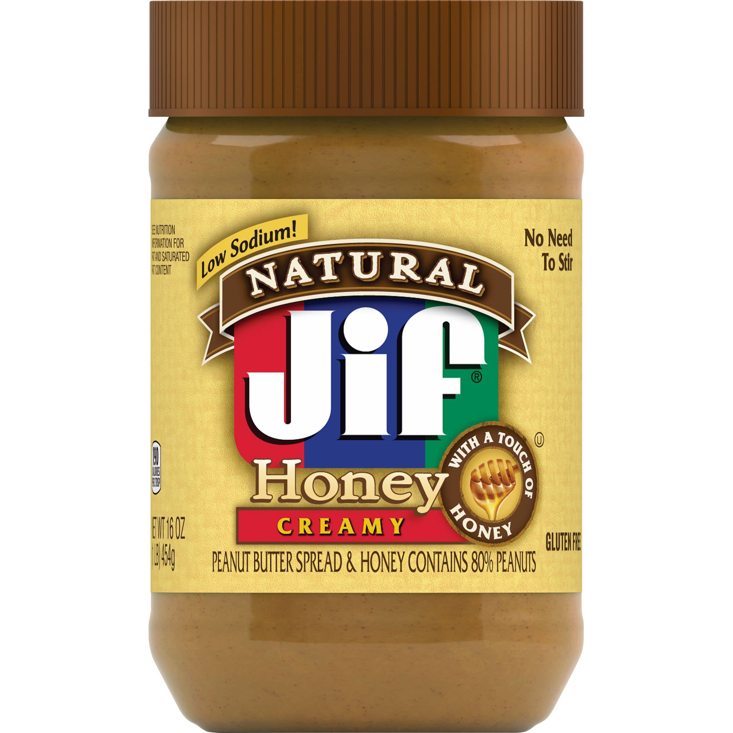 16-Oz Jif Natural Creamy Peanut Butter Spread & Honey $2.35 w/ S&S + Free Shipping w/ Prime or on $35+