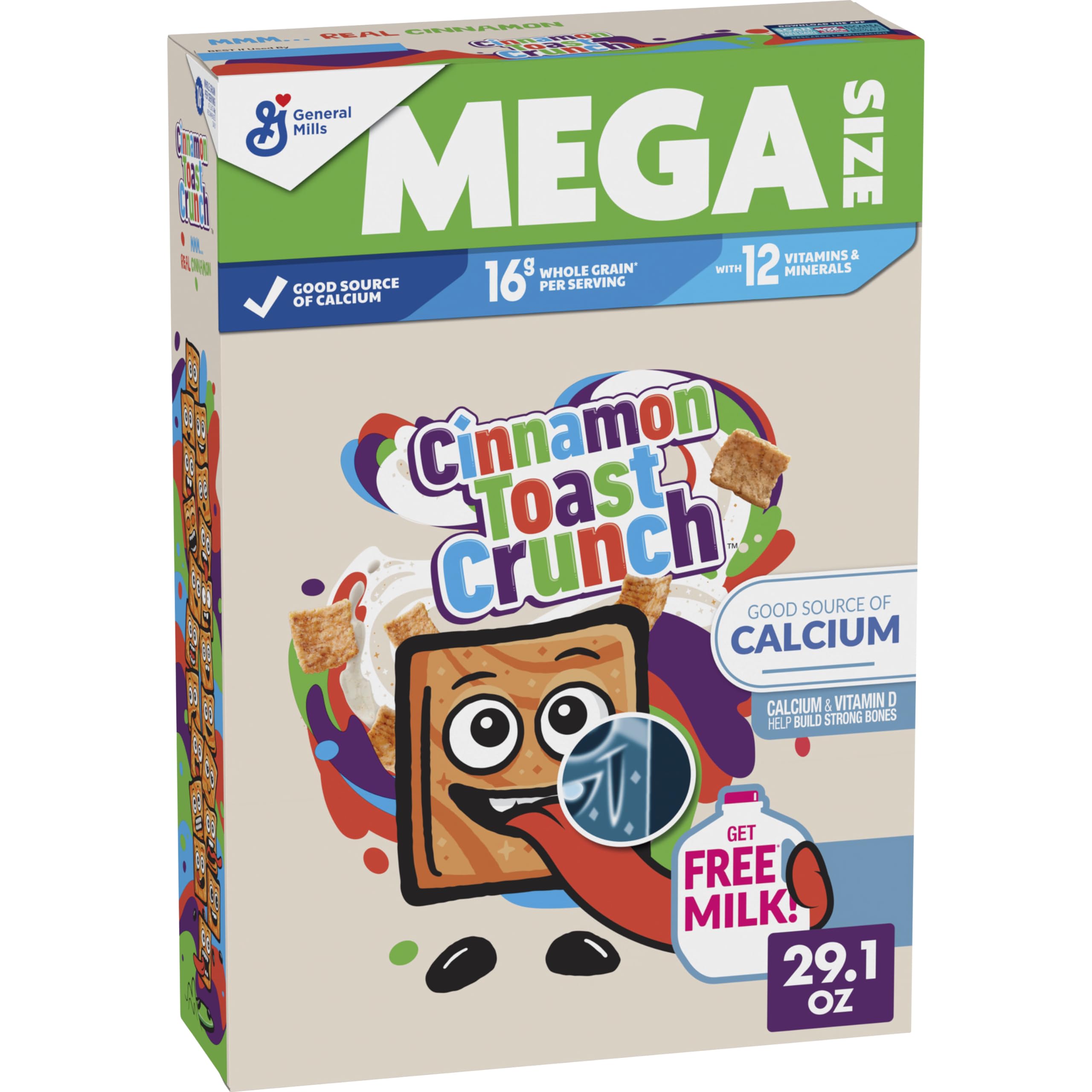 29.1-Oz Original Cinnamon Toast Crunch Breakfast Cereal or Lucky Charms Gluten Free w/ Marshmallows (Mega Size) $4.48 w/ S&S + Free Shipping w/ Prime or on $35+