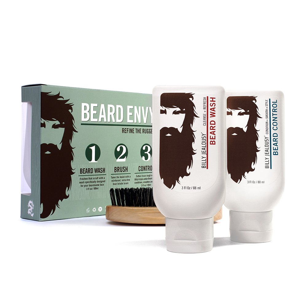 3-Pc Billy Jealousy Original Beard Envy Facial Hair Refining Kit w/ 3-Oz Beard Wash, 3-Oz Beard Control & Boar Bristle Brush $12.50 + Free Shipping w/ Prime or on $35+