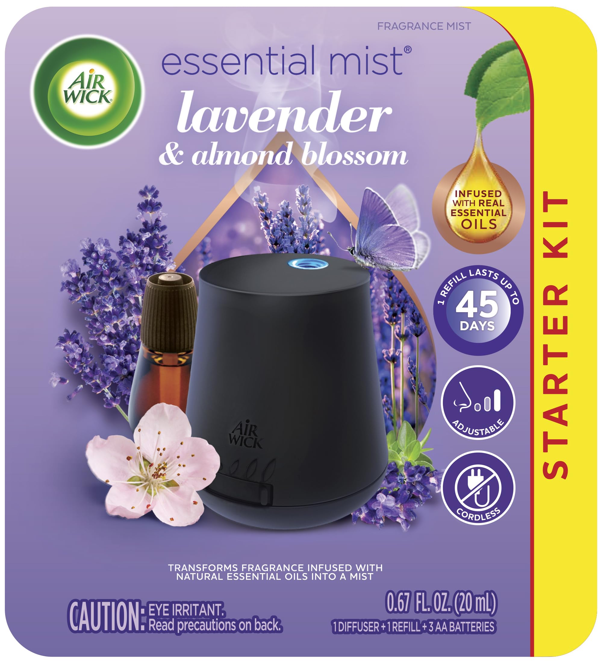 Air Wick Essential Oils Diffuser Mist Kit (Lavender & Almond Blossom) $6 + Free Shipping w/ Prime or on $35+