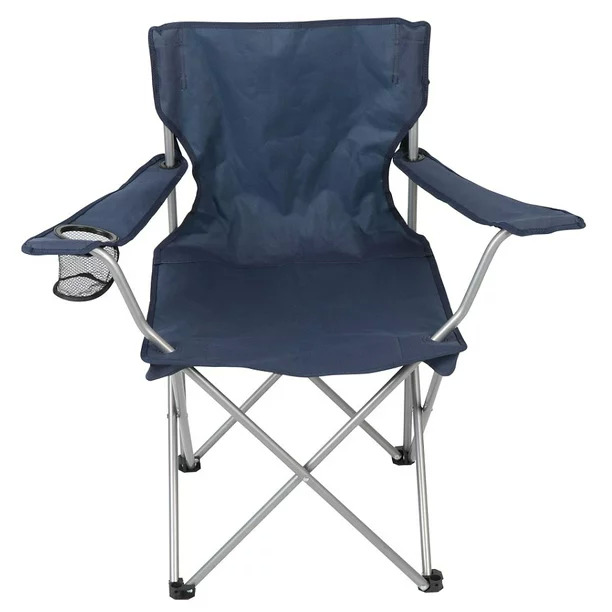 Ozark Trail Basic Quad Folding Camp Chair w/ Cup Holder & Carry Bag (Black, Red or Blue) $8.98 + Free Shipping w/ Walmart+ or on $35+