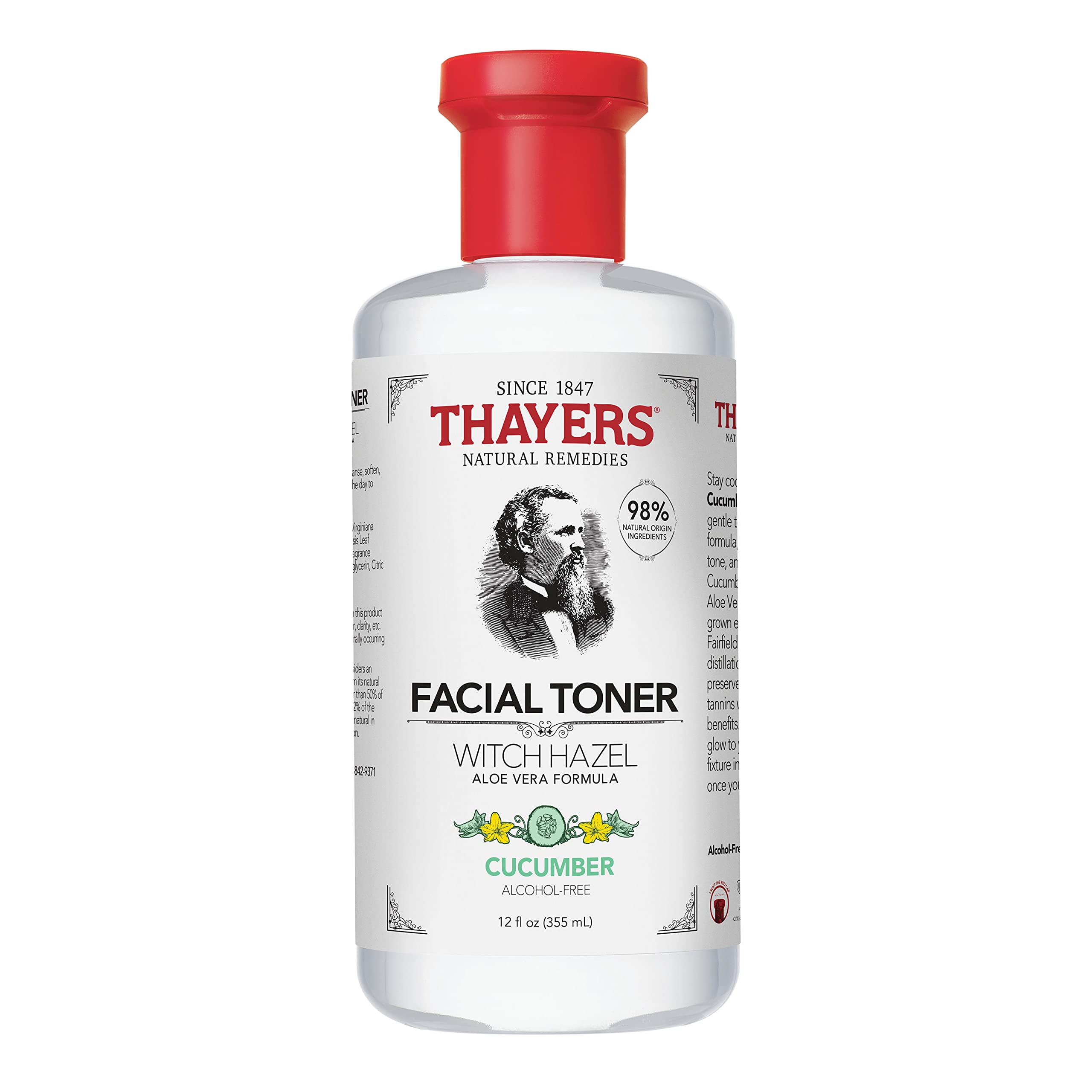 12-Ounce Thayers Alcohol-Free Witch Hazel Facial Toner w/ Aloe Vera Formula (Cucumber) $7.70 w/ S&S + Free Shipping w/ Prime or on $35+