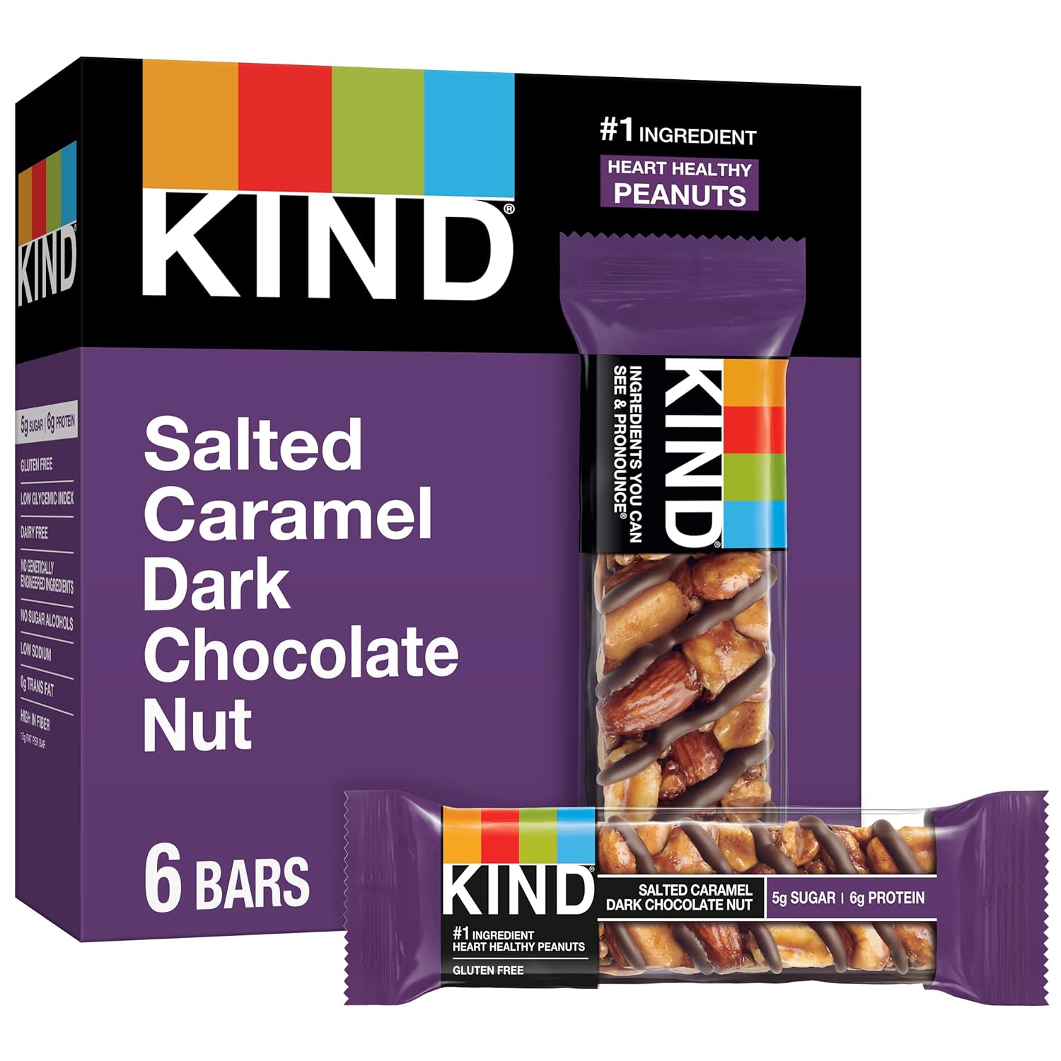 6-Count 1.4-Oz KIND Bars (Salted Caramel Dark Chocolate Nut) $5.46, (Almond Coconut) $6.59 & More w/ S&S + Free Shipping w/ Prime or on $35+