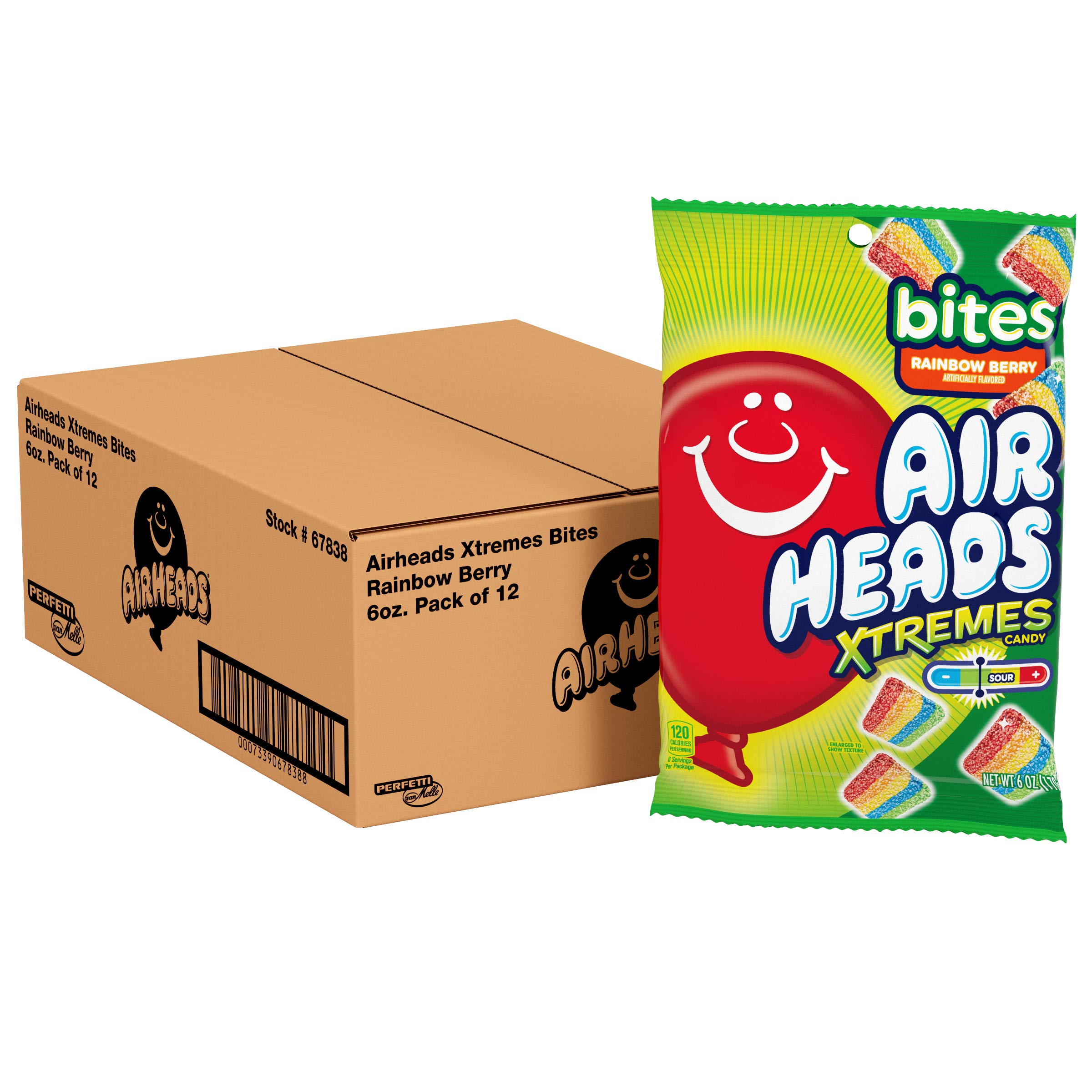 12-Pack 6-Oz Airheads Candy Xtremes Bites (Rainbow Berry) $13.50 ($2.25 Ea) w/ S&S + Free Shipping w/ Prime or on $35+