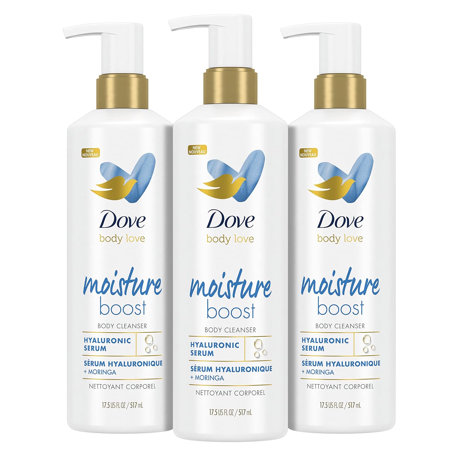 3-Pack 17.5-Oz Dove Body Love Body Cleanser Moisture Boost $6 ($2 Ea) w/ S&S + Free Shipping w/ Prime or on $35+