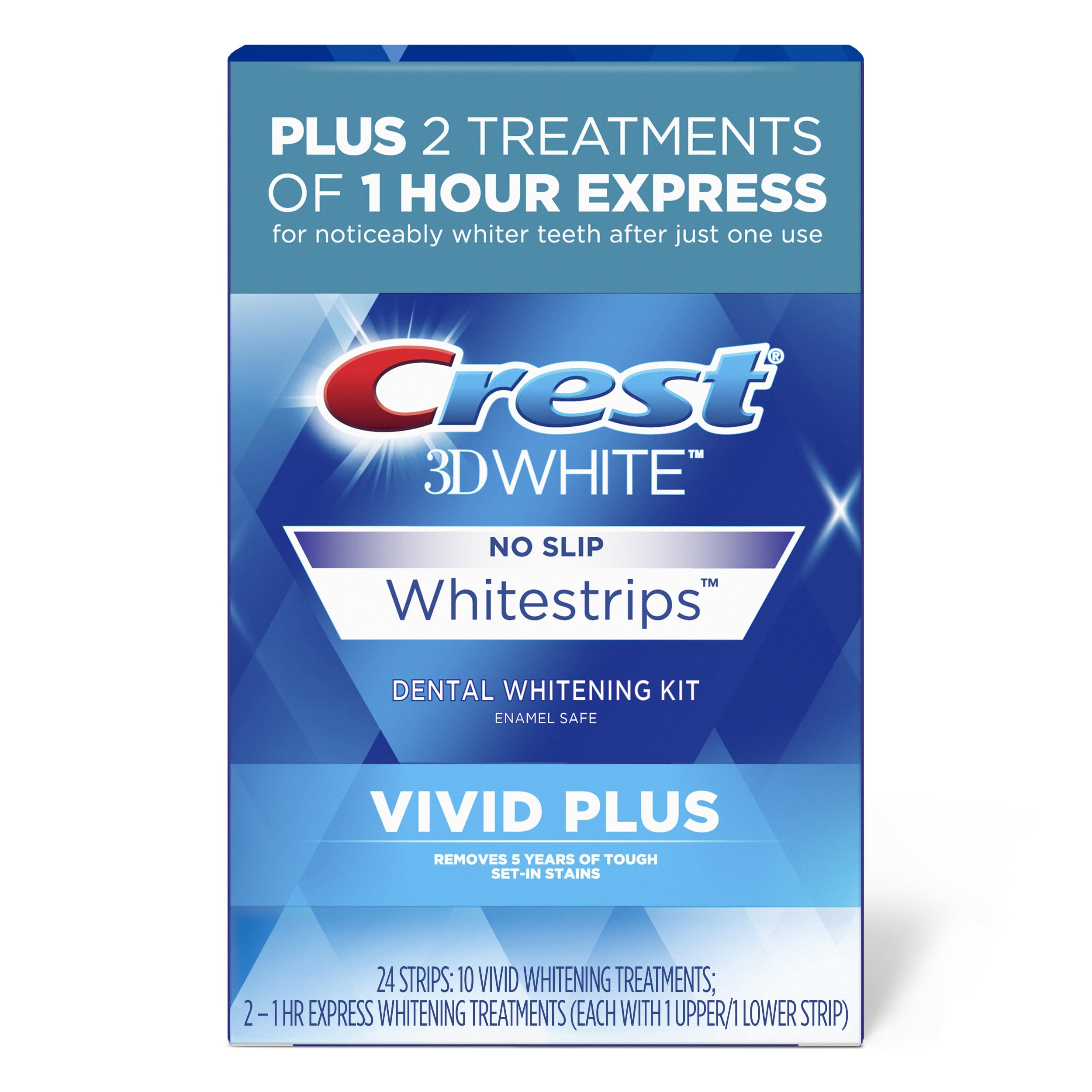 24-Count Crest 3D Whitestrips Vivid Plus Teeth Whitening Strip Kit $20.75 w/ S&S + Free Shipping w/ Prime or on $35+