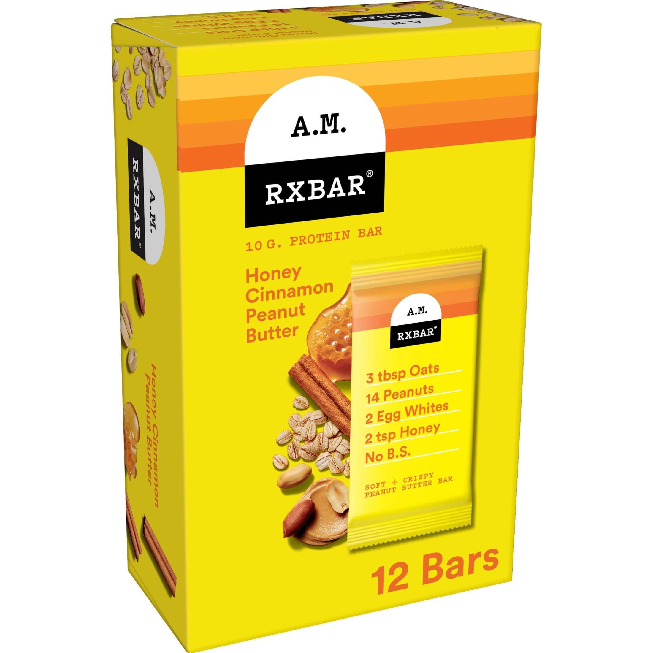 12-Count 1.9-Oz RXBAR A.M. Protein Bars (Honey Cinnamon Peanut Butter) $16.07 ($1.34 Ea) w/ S&S + Free Shipping w/ Prime or on $35+