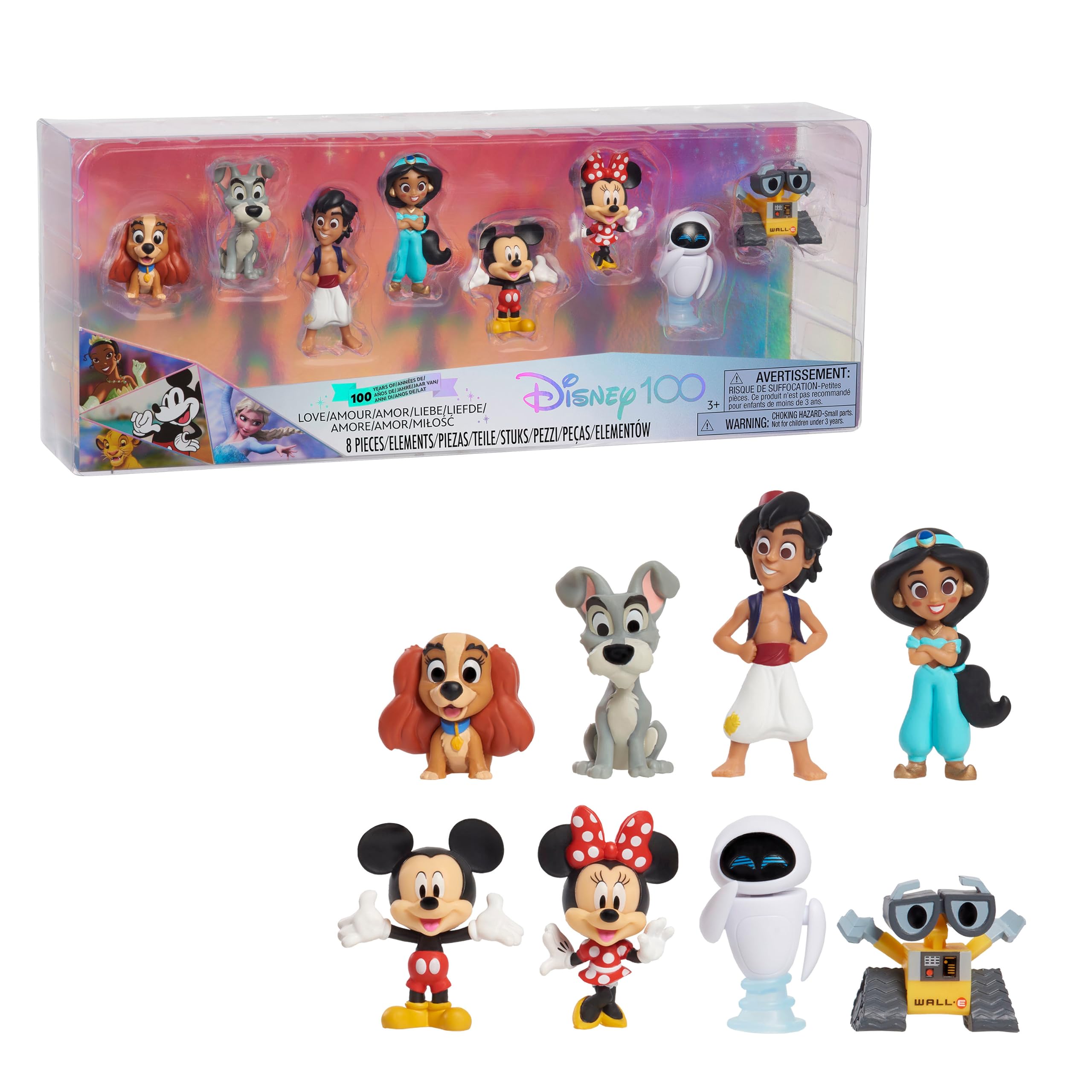 8-Piece 3" Disney100 Just Play Years of Love Celebration Collection Figurines $10 + Free Shipping w/ Prime or on $35+
