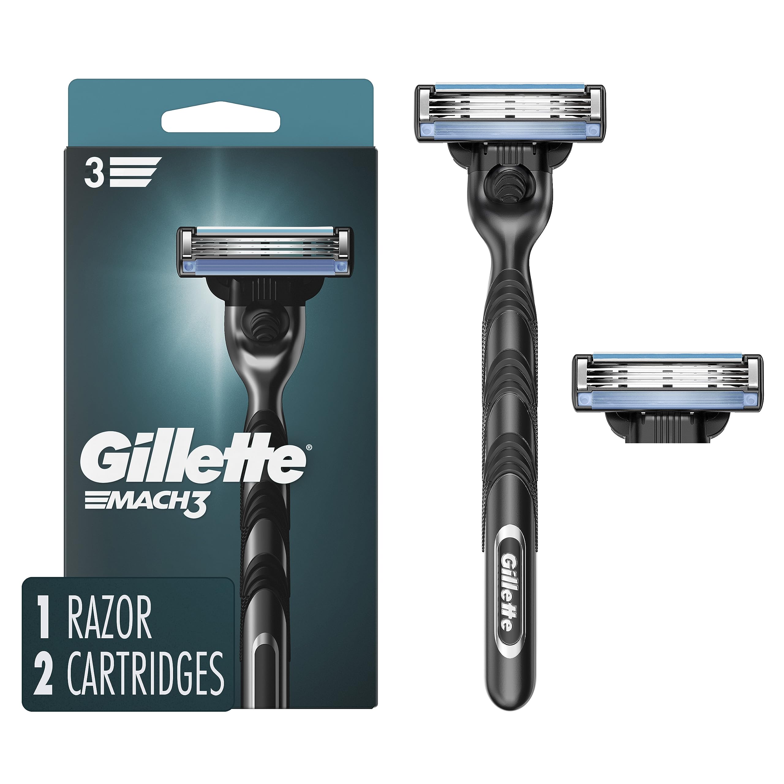 Gillette Mach3 Mens Razor w/ 1 Handle & 2 Razor Blade Refills $6.50 w/ S&S + Free Shipping w/ Prime or on $35+