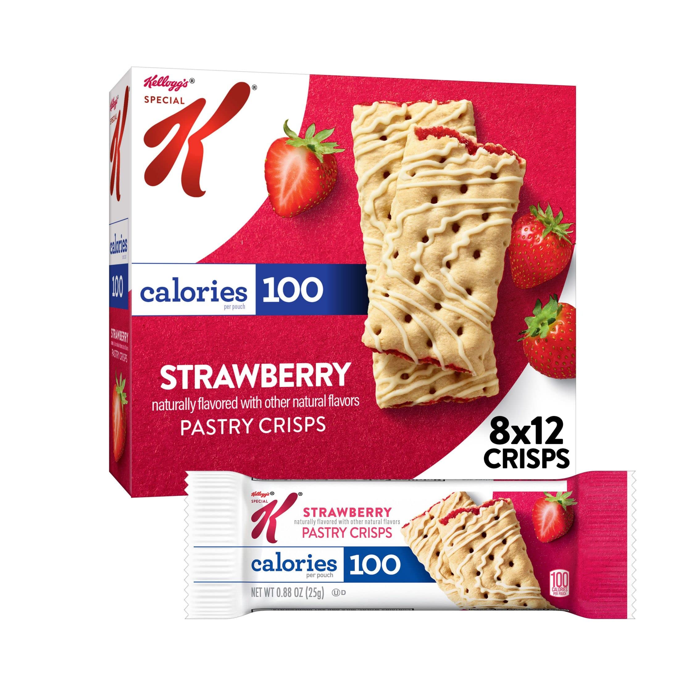96-Count Kellogg's Special K Pastry Crisps Breakfast Bars (Strawberry) $14.85 (.15c Ea) W/ S&S + Free Shipping w/ Prime or on $35+