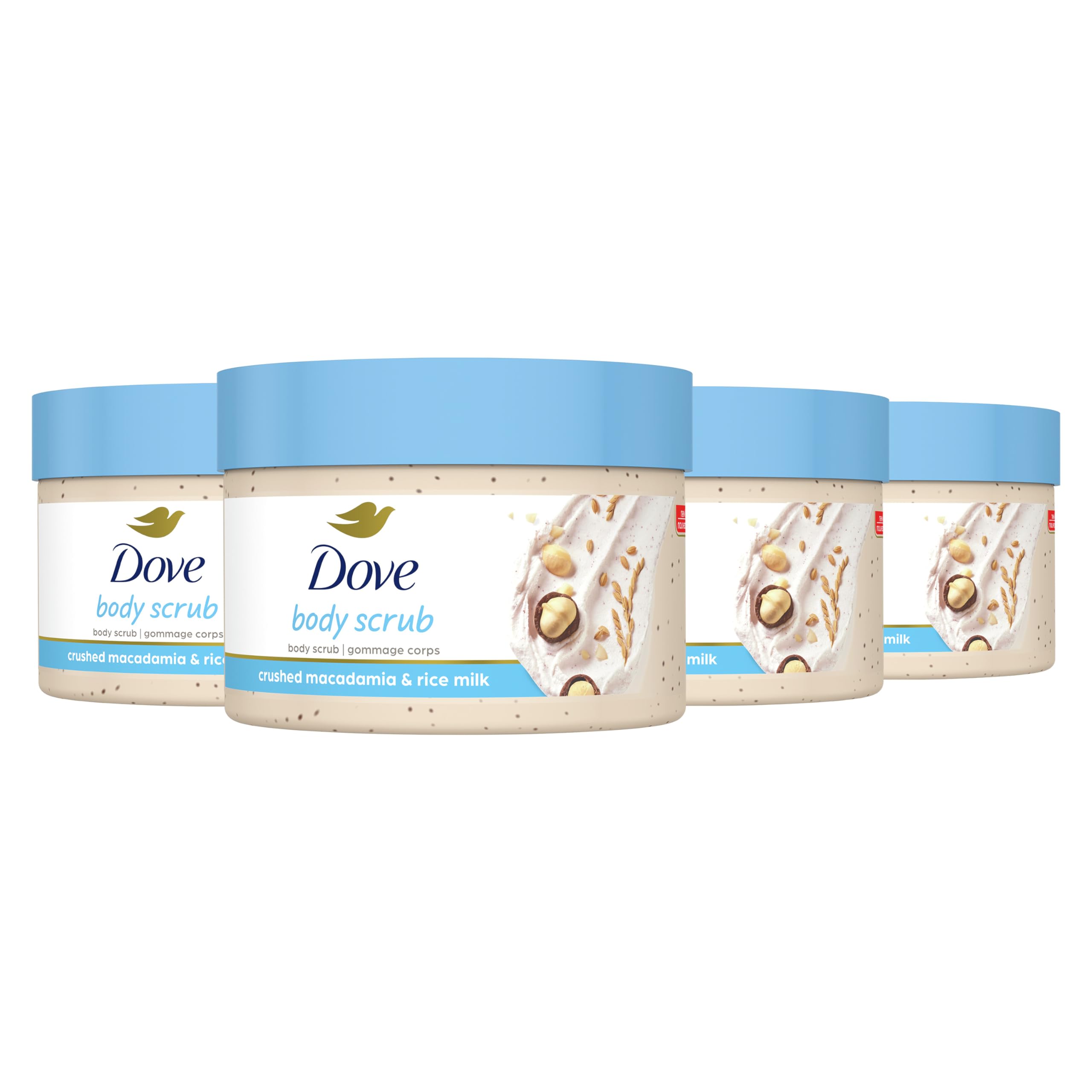 4-Count 10.5-Oz Dove Exfoliating Body Polish Scrub (Macadamia & Rice Milk) $14.60 ($3.65 Ea) + Free Shipping w/ Prime or on orders $35+