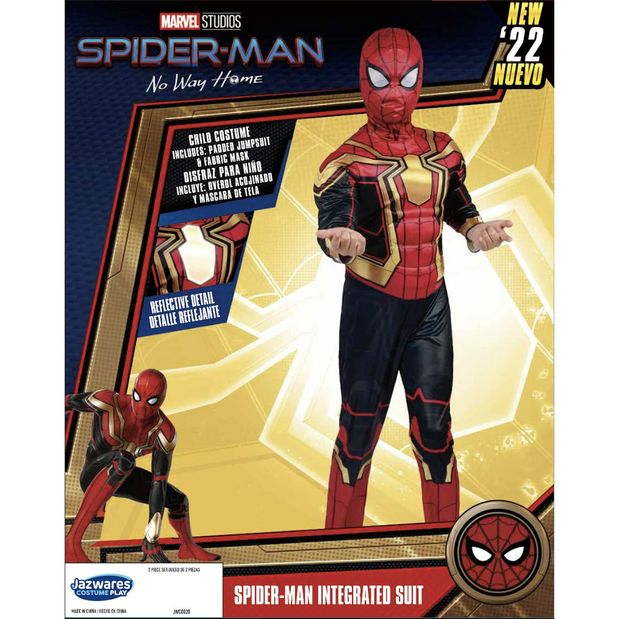 Marvel’s Spider-Man Integrated Suit Youth Halloween Costume (Small 6/7 or Med 8) $8  + Free S&H w/ Walmart+ or $35+