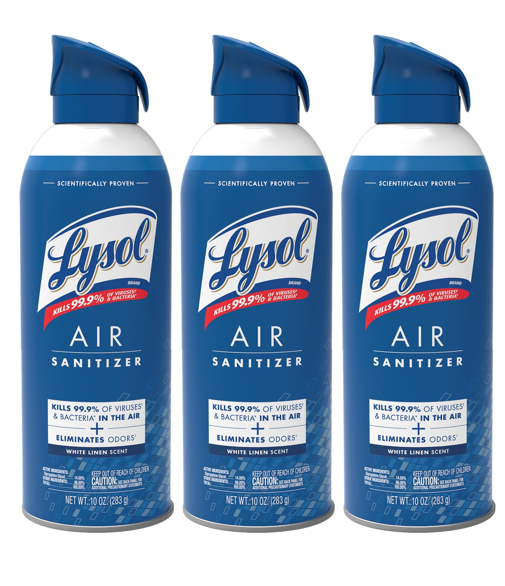 3-Pack 10-Oz Lysol Air Sanitizer Spray for Air Sanitization & Odor Elimination (White Linen or Simple Fresh Scent) $11.80 ($3.93 Ea) w/ S&S + Free Shipping w/ Prime or on $35+