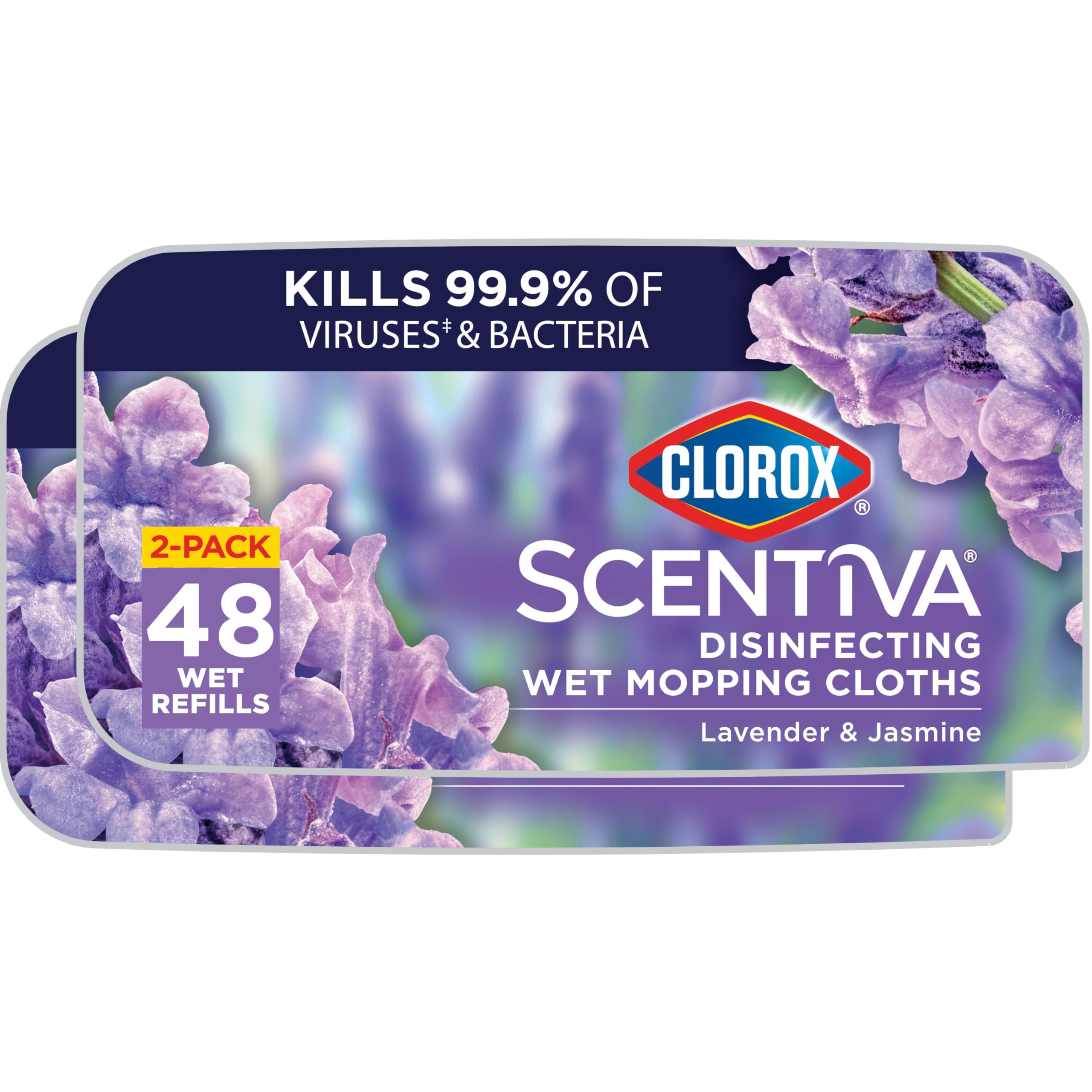 2-Pack 24-Count Clorox Scentiva Disinfecting Wet Mopping Pad Refills (Tuscan Lavender & Jasmine) $8.20 + Free Shipping w/ Prime or on $35+