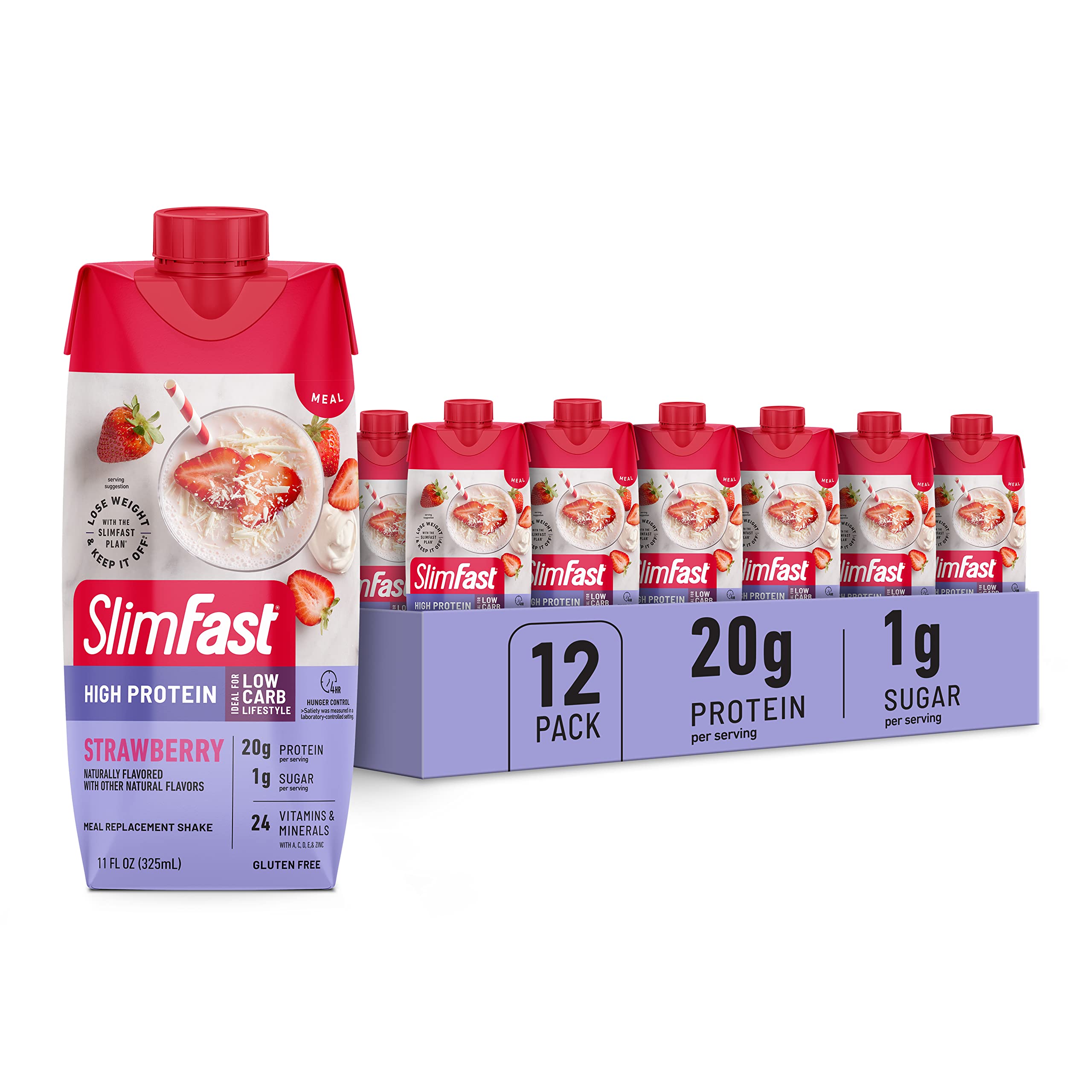 12-Count 11-Oz SlimFast 20g Protein Meal Replacement Shakes (Strawberry) $13 + Free Shipping w/ Prime or on $35+