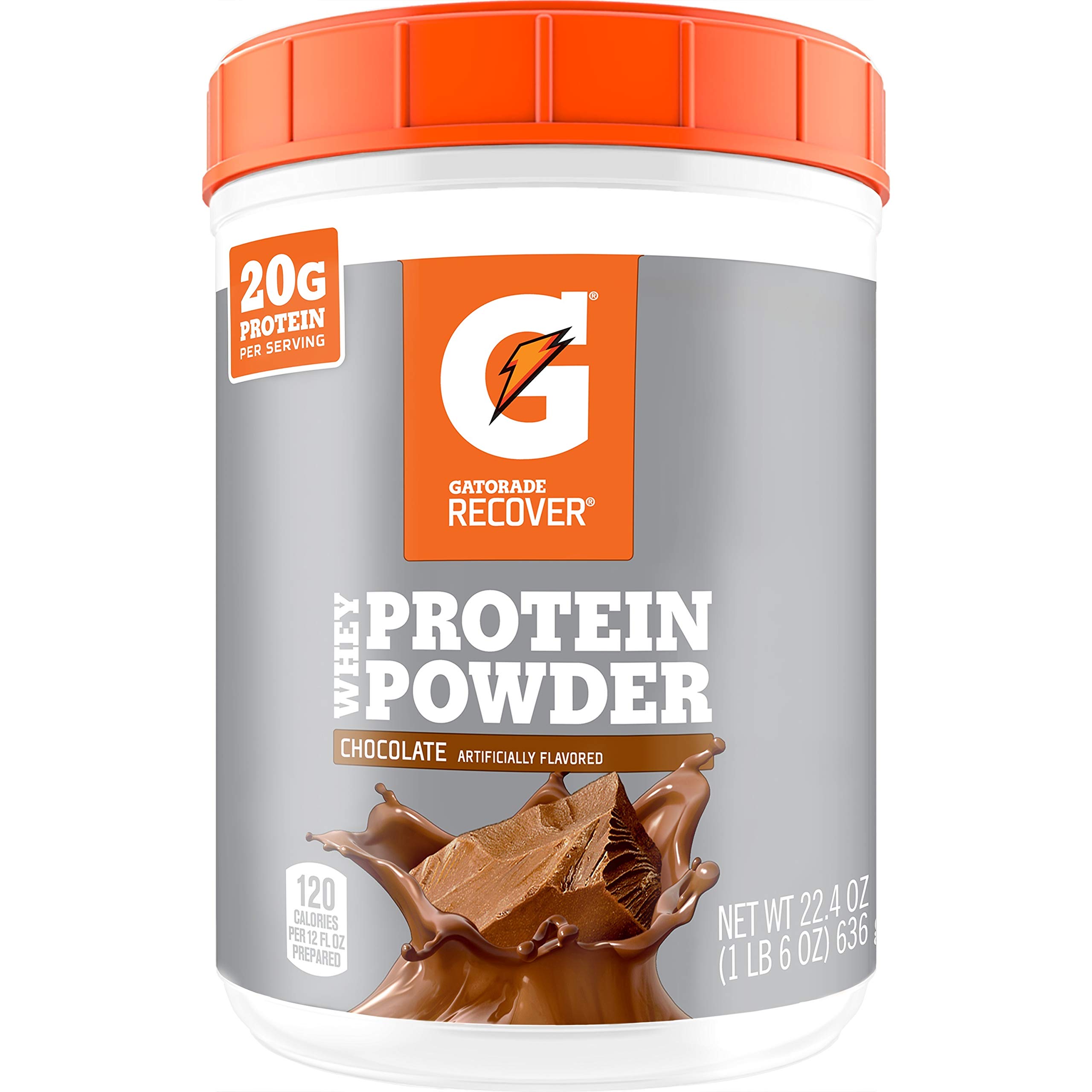 22.4-Oz Gatorade Whey Protein Powder Chocolate (20 servings per canister, 20 grams of protein per serving) $15 + Free Shipping w/ Prime or on $35+