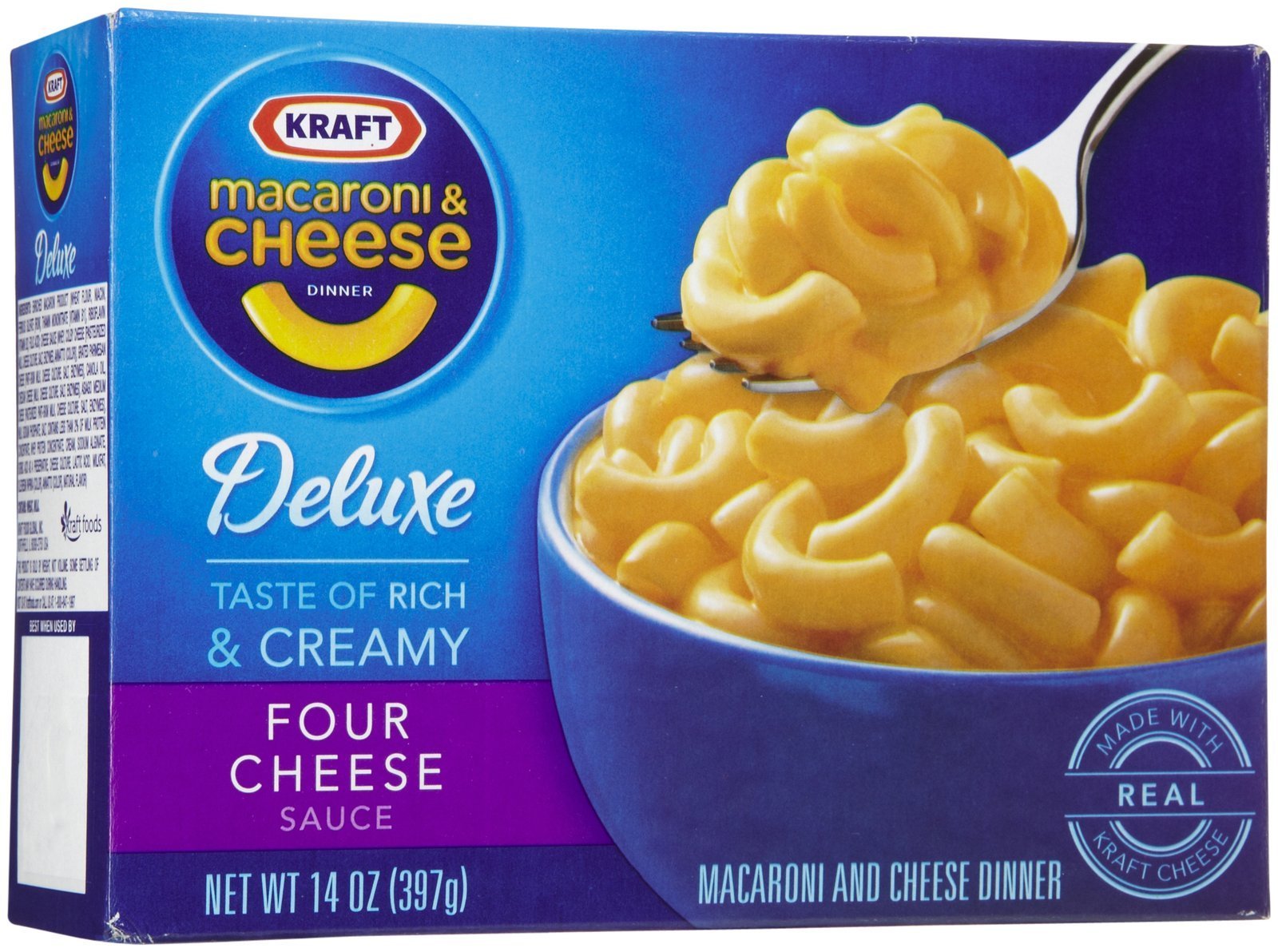 14-Oz Kraft Deluxe Four Cheese Macaroni & Cheese Dinner $1.85 w/ S&S + Free Shipping w/ Prime or on $35+