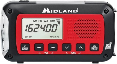 Midland ER40 Emergency Crank Weather Alert Radio w/ Flashlight (Red/Black) $30 + Free Shipping